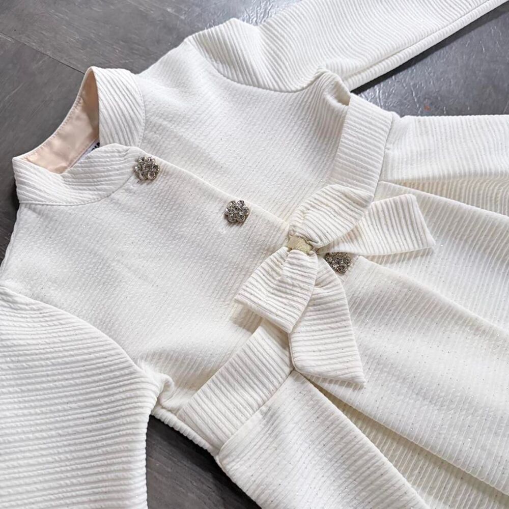 Kids White Winter Formal Coat
